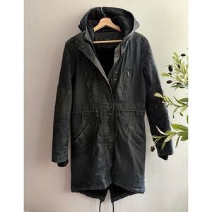 Women’s Distressed Denim Hooded Jacket